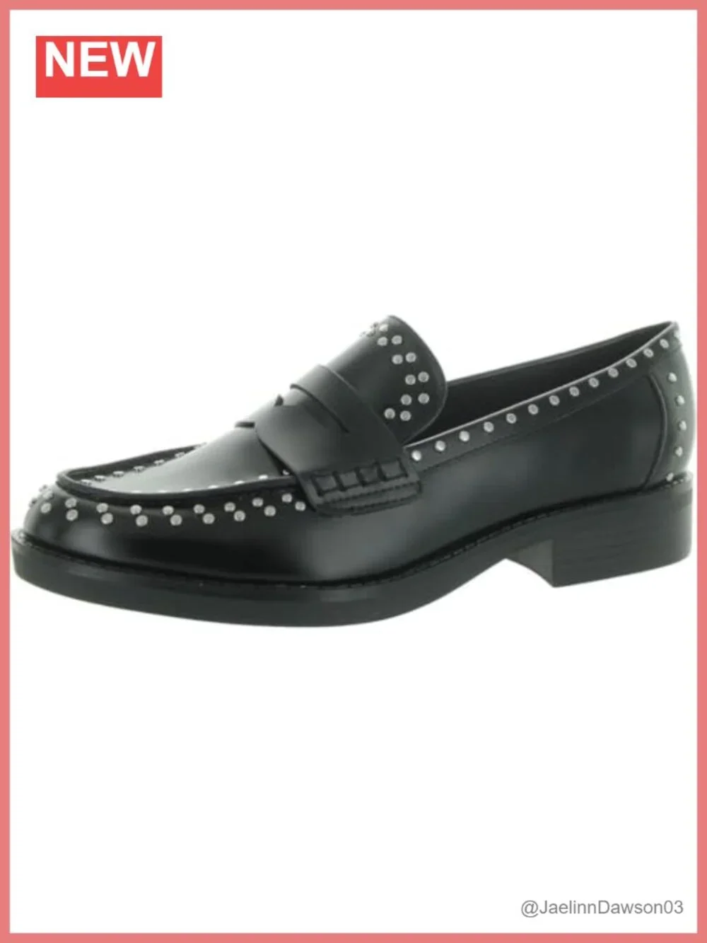 Marc Fisher Yolo Faux Leather Slip-On Loafer Almond Toe Embellished